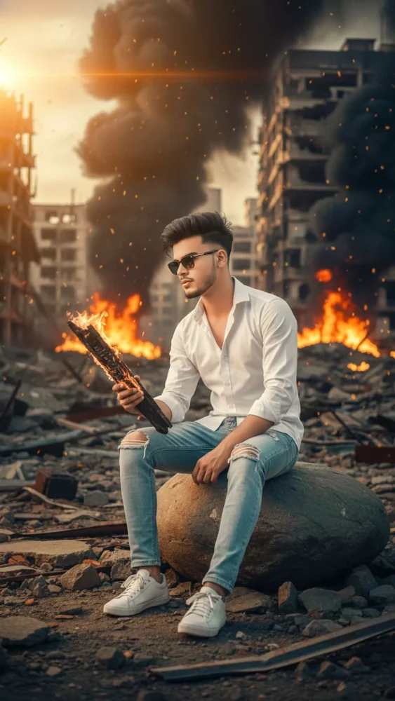 Premium Night Action Hero AI Prompt: Luxury Jeep & Smoky Vibe