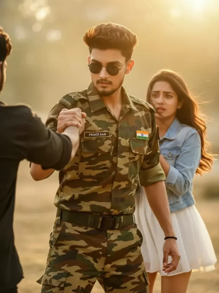 Indian Army Soldier AI Photo Prompt: Realistic Heroic Action Scene