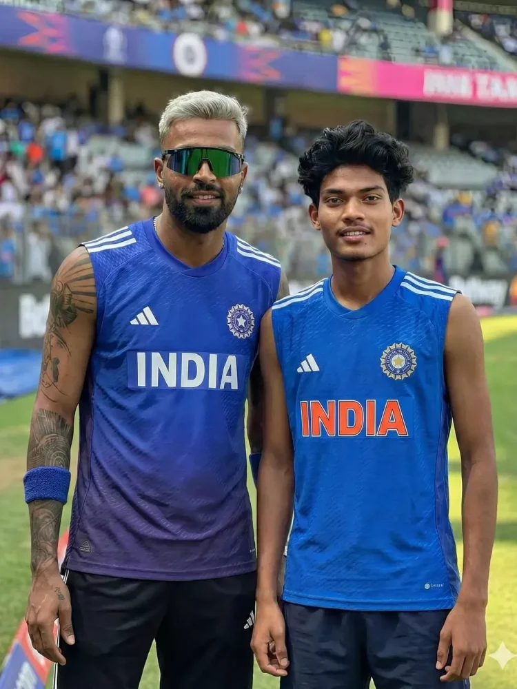 Realistic Hardik Pandya AI Photo Prompt: Stadium Sports Style