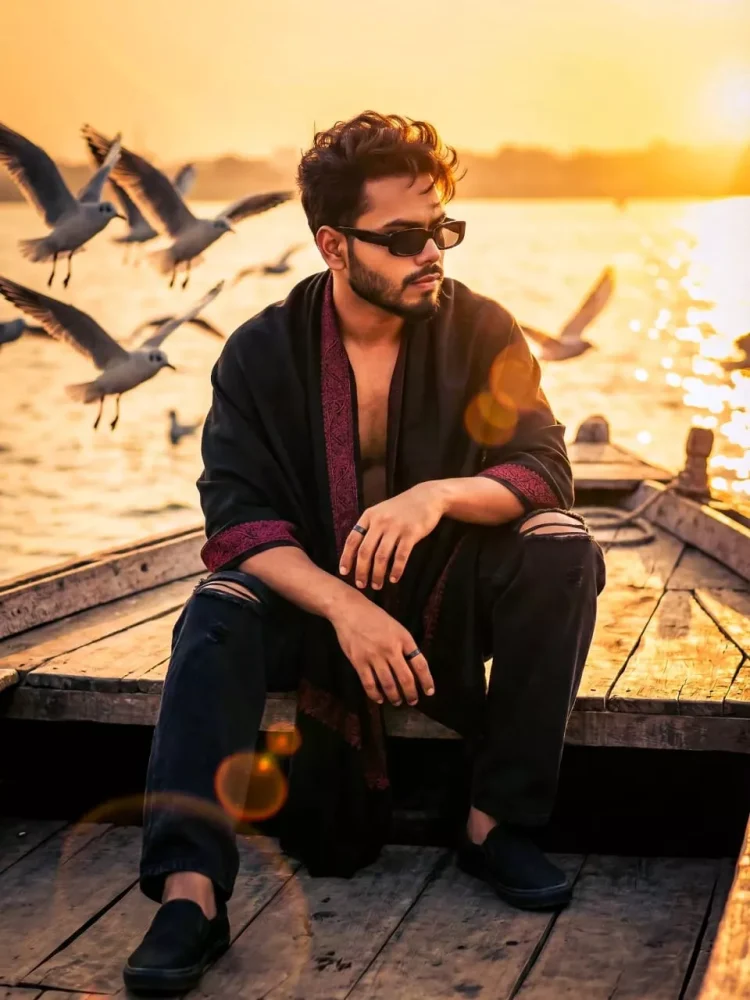 Trending Golden Hour Boat Portrait AI Prompt for Google Gemini