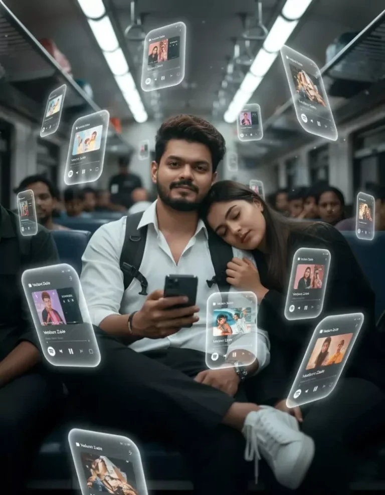 Subway Commute Music Lover AI Photo Prompt